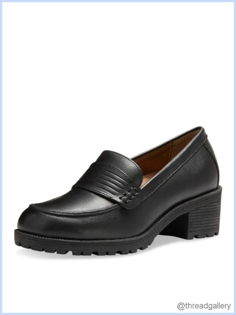 Full-Grain Leather Penny Loafer Slip-On Work Shoe with OrthoLite Insole